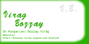virag bozzay business card